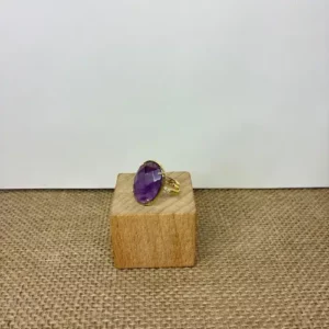 Bague acier inoxydable et pierre naturelle