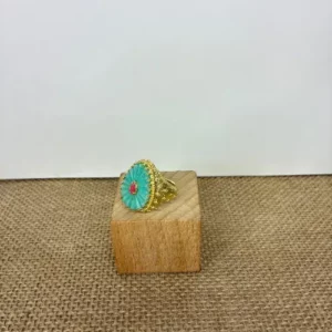 Bague acier inoxydable et pierre naturelle