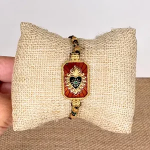 Bracelet Cartouche corde et acier