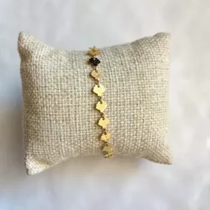 Bracelet chaine doré acier inoxydable coquillage