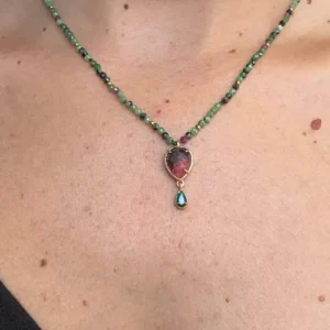Collier double pendentif